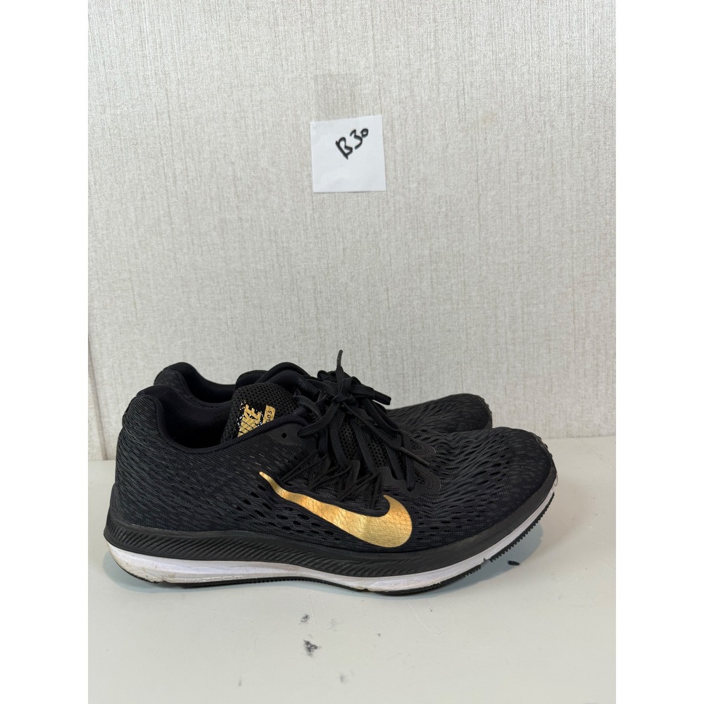 Nike Women's Zoom Winflo‎ 5 BV1253-001
Black Gold Running Shoes Lace Up Size 9